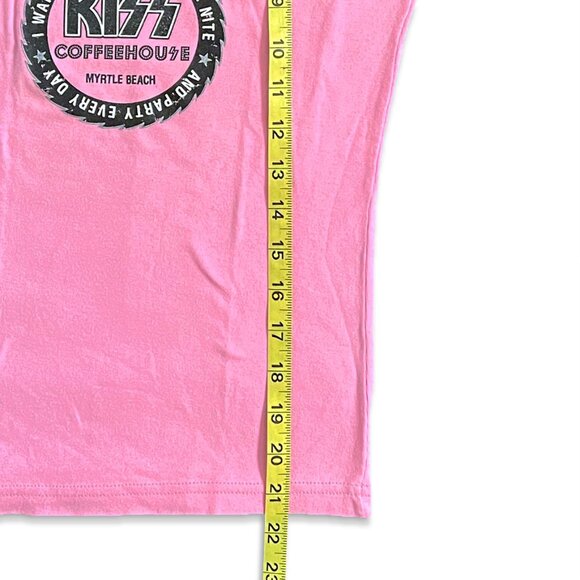 Vintage KISS Coffehouse / Myrtle Beach, SC / Junior’s Pink Logo Tank - Picture 8 of 8